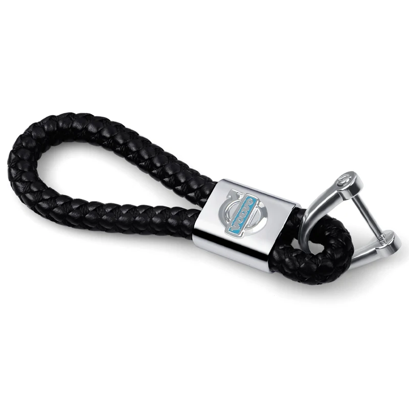 3D Кожаный Плетеный брелок для ключей Автомобильный декор Volvo XC90 XC60 V90 D5 D2 S90 S80 S70 T5 T6