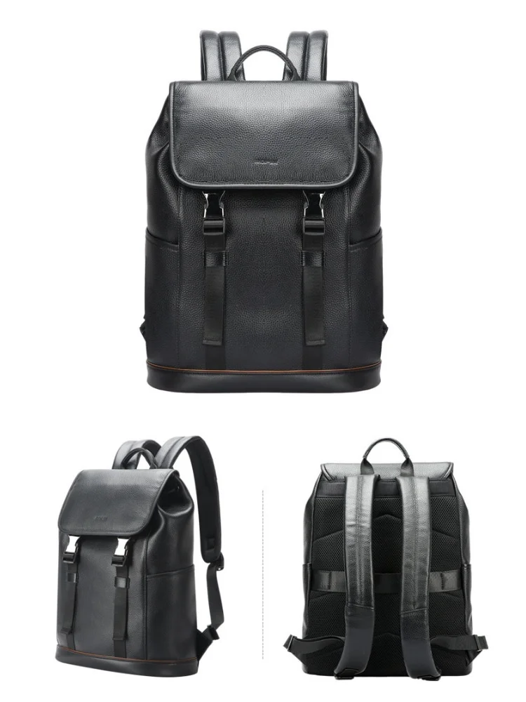 Рюкзак для отдыха BOPAI Мужской рюкзак из воловьей кожи первого слоя большой