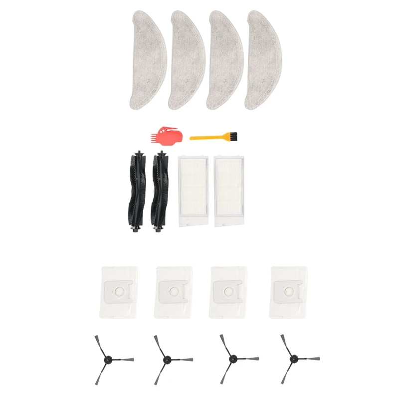 

For Roidmi EVE Plus Vacuum Cleaner Accessories Dust Collection Bag HEPA Filter Main Brush Mop Side Brush Spare Parts