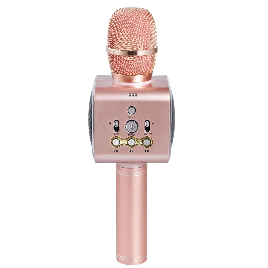 

Караоке-микрофон L888, Bluetooth, караоке, беспроводной карманный микрофон со светодиодсветильник