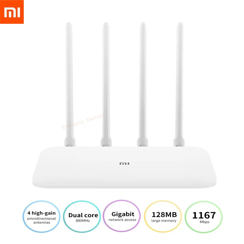 

Роутер Xiaomi mi 4a gigabit version, 2,4 ГГц, 5 ГГц, Wi-Fi ретранслятор, большая память 1167 МБ, ddr3, 4 антенны, расширение интернет-сигнала