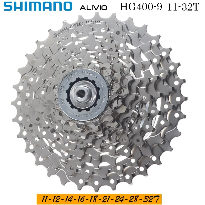 

Shimano CS-HG400-9 Cassette 9 Speed 11-25T 11-28T 11-32T 11-34T 11-36T MTB Bike Bicycle Freewheel HG400-9 Alivio