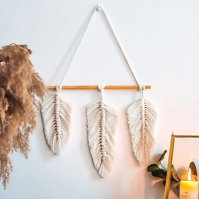 

Woven Wall Hanging Boho Dream Catchers Handmade Living Room Craft Gift Tassels Bohemian Home Metal Tapestry Wall Art Decorations