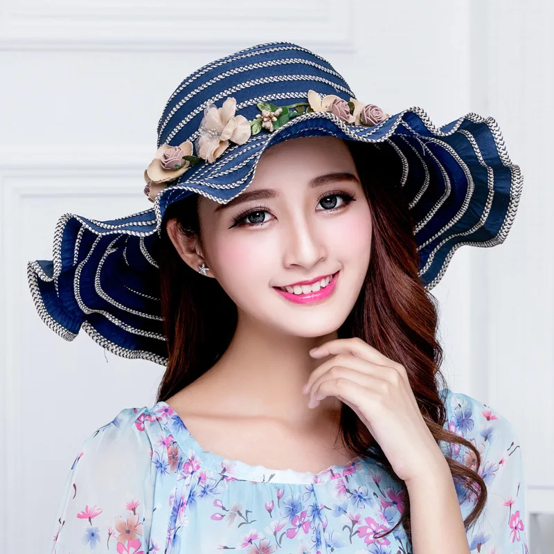 

Шляпа от солнца с оборками Женская, Пляжная Панама от солнца, для путешествий, для улицы, весна-лето