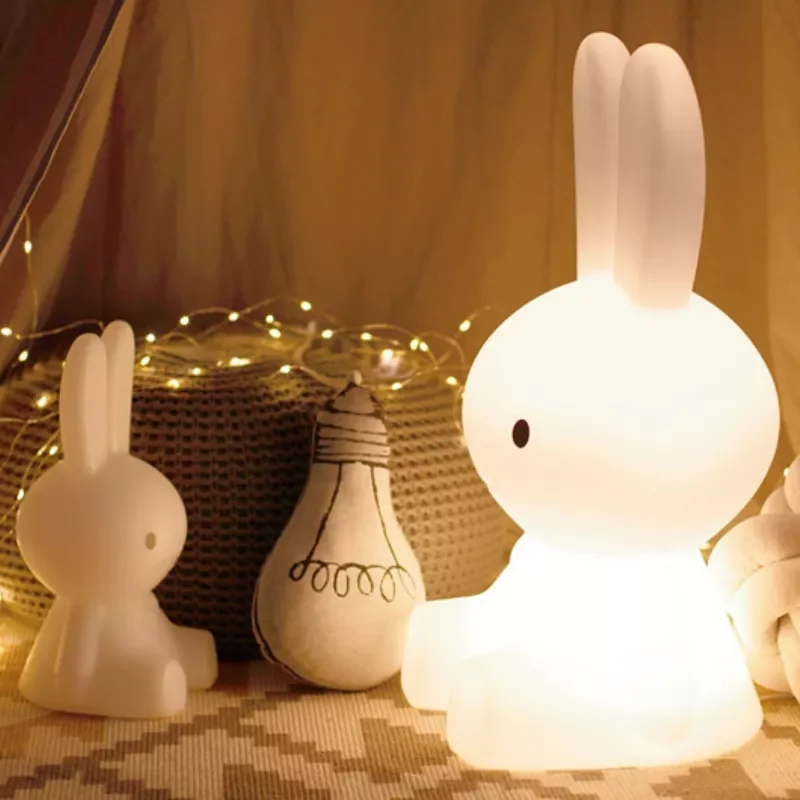 

28 USB Rabbit Night Light Children's Room Decoration Photo Sleep Bedside Lamp Kids Bedroom Gift Photography Accessories