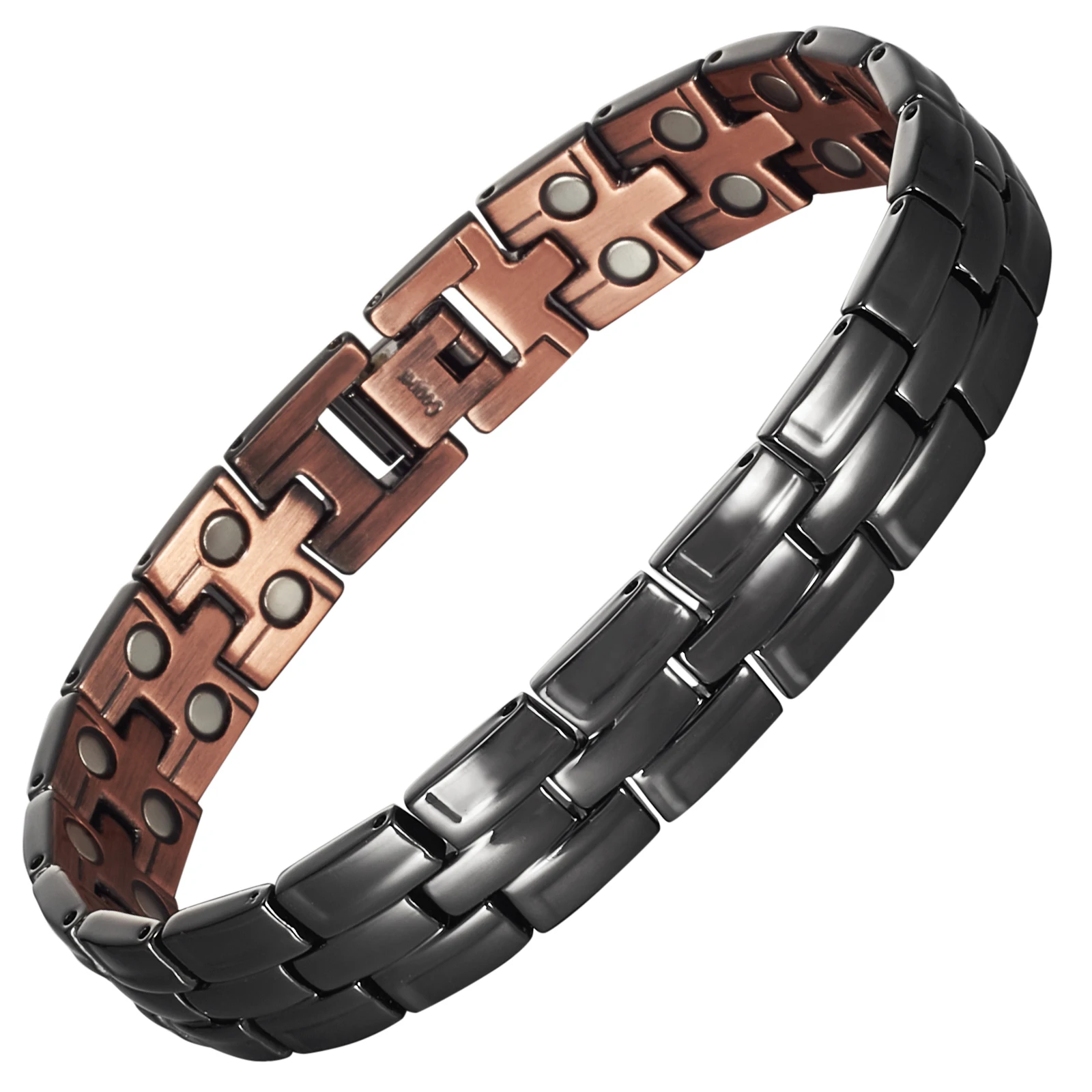 Магнитный браслет Wollet из чистой меди для мужчин и женщин 8 07 дюйма классический