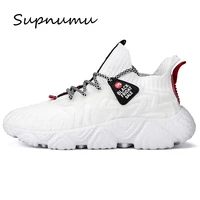 popcorn flying woven breathable sports casual mens shoes four seasons non slip sneakers comfortable outdoor walking tenis shoes