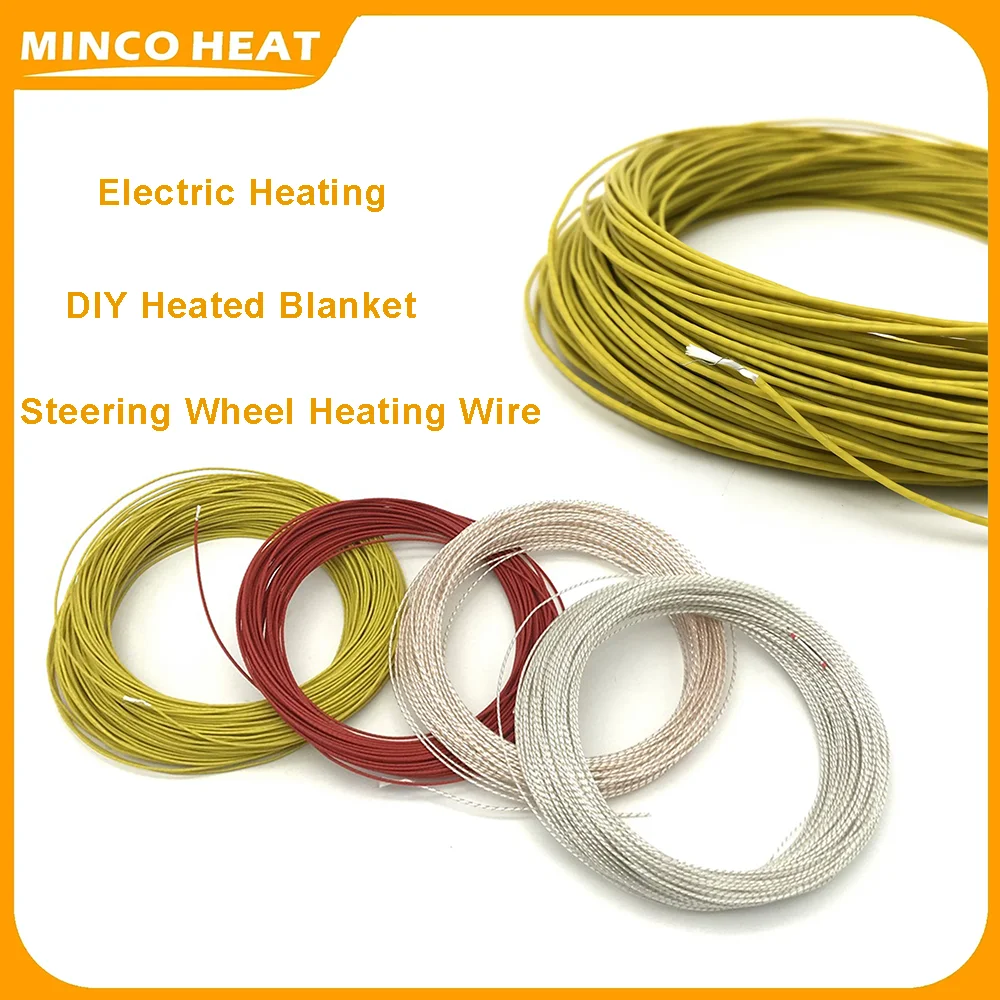

Minco Heat 1 ~ 100 м 5 В 12 В 24 В 36 В 48 В нагревательный кабель электрическое отопление DIY одеяло с подогревом рулевое колесо нагревательный провод