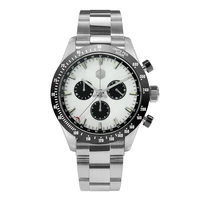watch racing chronograph 100 meters waterproof quartz watch mens belt sn018