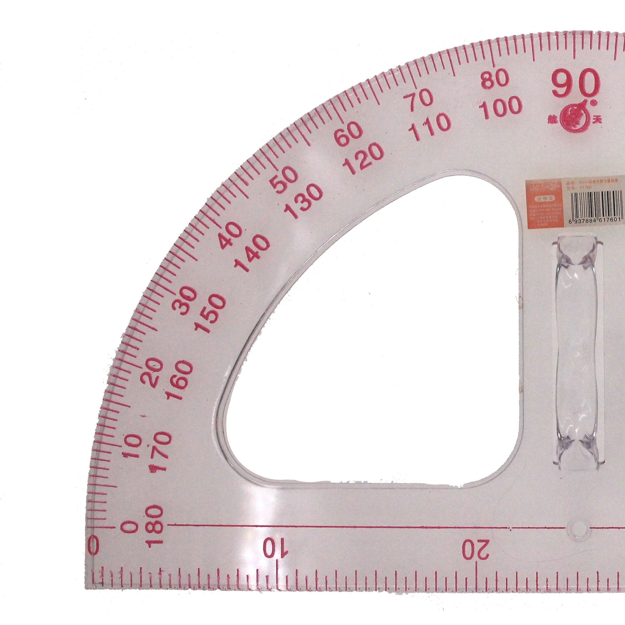 50cm Transparent Protractor with Handle Large Plastic Ruler Math Physics Teacher Drafting Supplies Transportador De Angulos | Канцтовары
