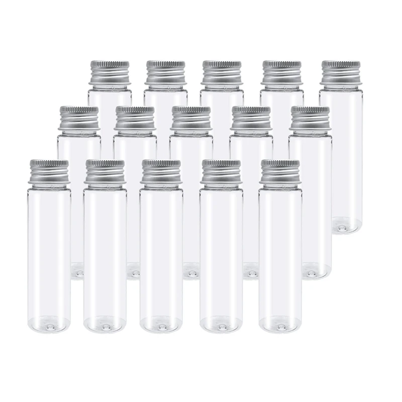 

30Pcs 110Ml Plastic Test Tube,Clear Flat Test Tubes,Plastic Test Tubes With Screw Caps For Candy,Beans,Party Decor