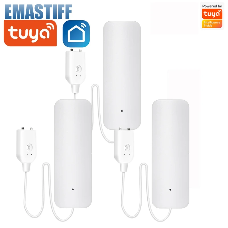 

eMastif WIFI Tuya Smart Water Leak Sensor Detector Alarm Flood Water Leakage Sensor Compatible With Smart Life Google Home
