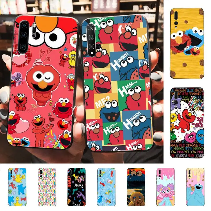 

Cute Cookies ELMO Sesame Street Phone Case for Huawei P30 40 20 10 8 9 lite pro plus Psmart2019