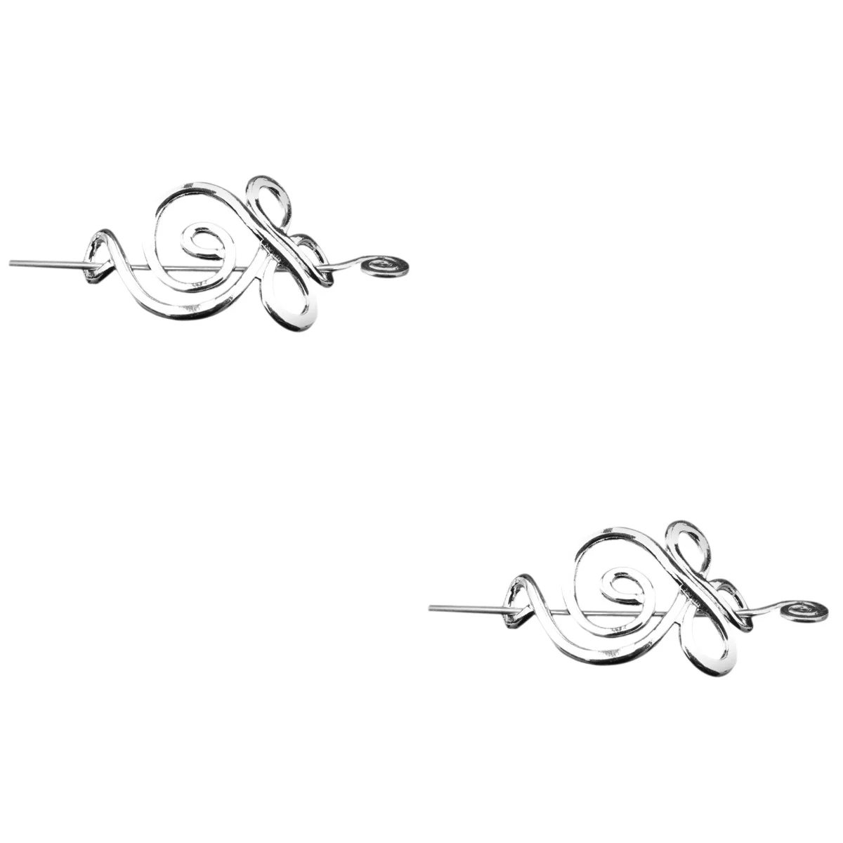 

2 шт. плотные женские серебряные заколки для волос, Весенняя заколка-Пряжка, держатель для конского хвоста