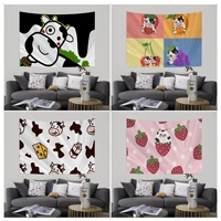 cute cow tapestry art printing wall hanging decoration household ins home decor