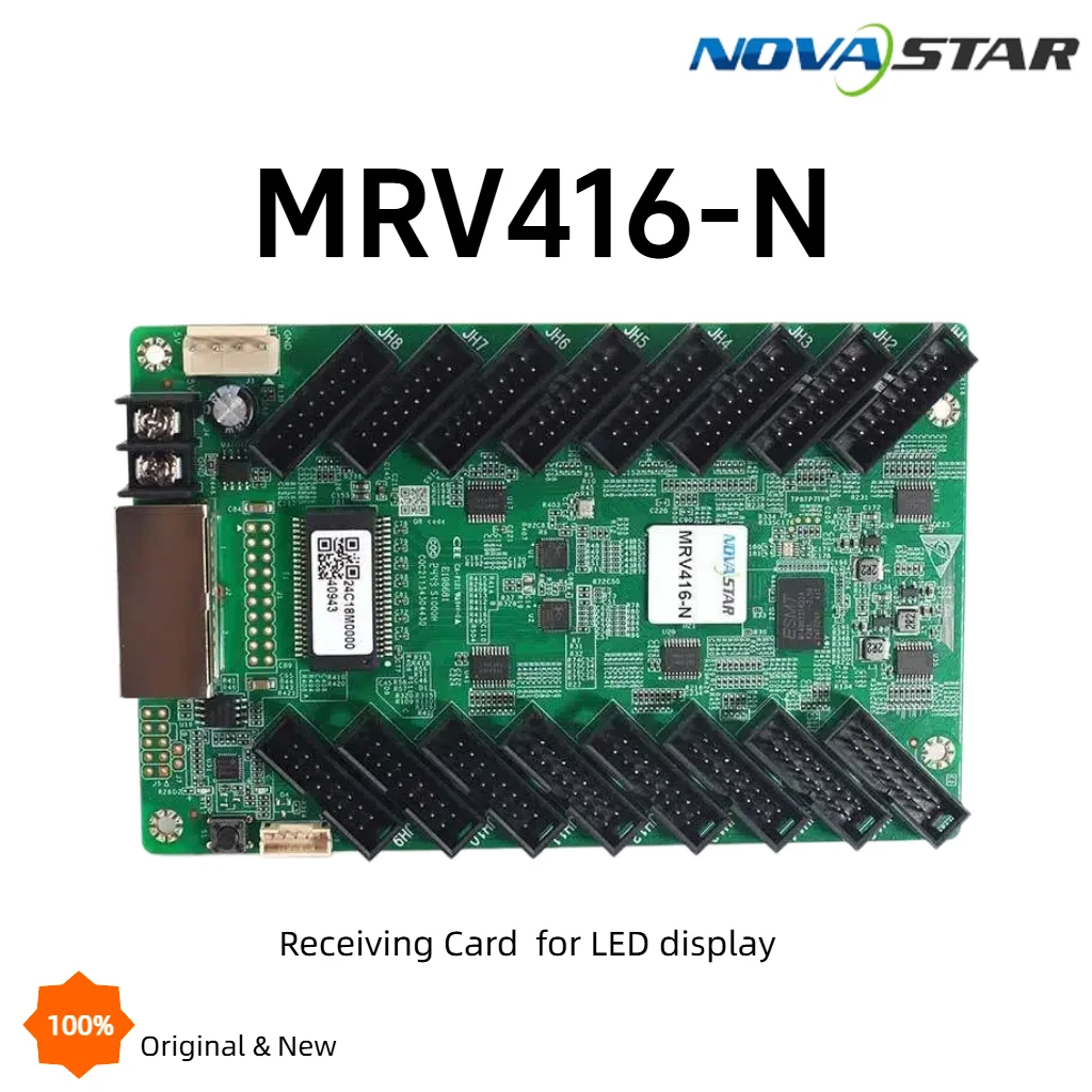 Фото Приемная карта NovaStar MRV416-N для LED-дисплеев с 16 портами HUB75E, поддержка 512×512@60Гц для LED-видеостен №1