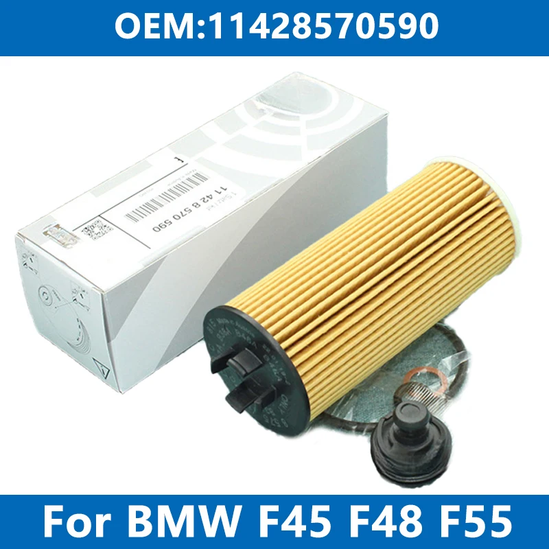 Автомобильный масляный фильтр 11428570590 для BMW F45 F46 Tourer F48 218d 220i X1 Mini Cooper S D One F54 F57 F60 B37 B38 B47 B48, двигатель