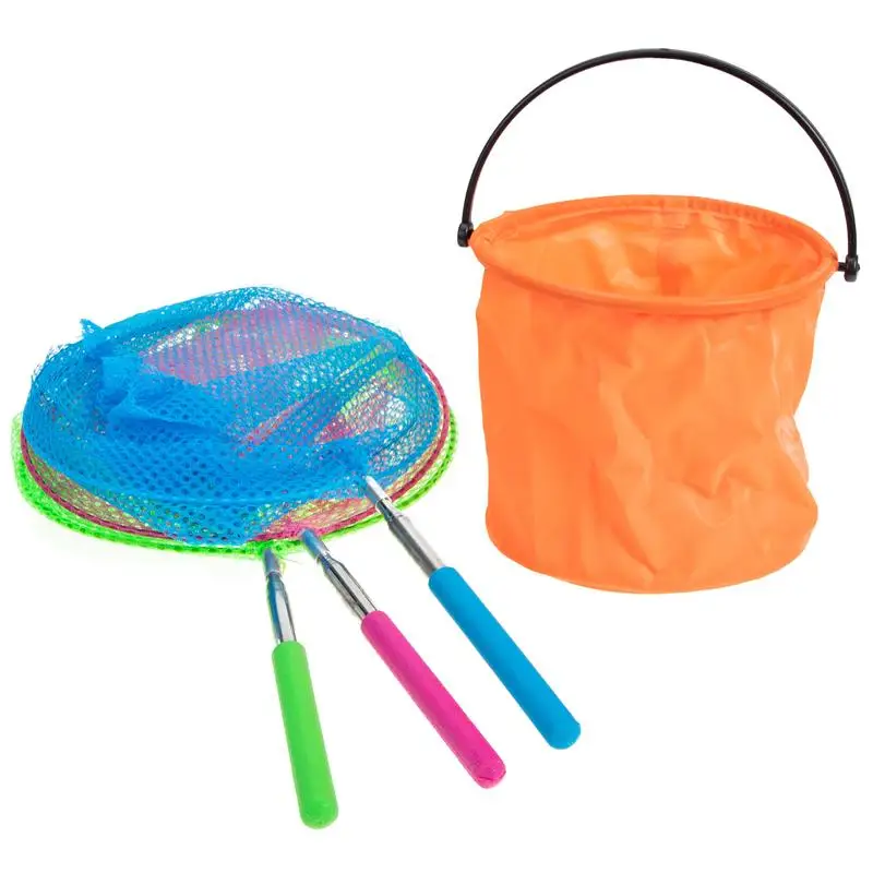 

1 Set Colorful Kids Anti Slip Grip Perfect Telescopic Butterfly Net Extendable for Catching Bugs Insect Fishing Toys