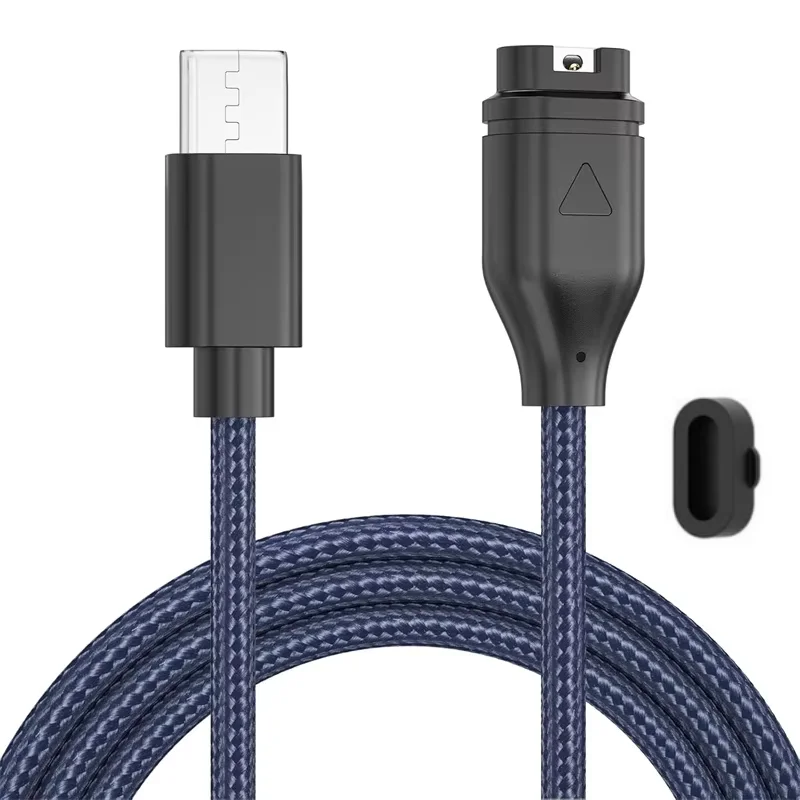 USB плетеный кабель для зарядного устройства Garmin Fenix 8 7 7S 7X 6 6S 6X 5 5S Venu 2 Forerunner 745 955 945