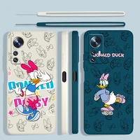 disney daisy duck phone case for xiaomi mi 12x 12 11t 11i 11 10t 10i 10 pro lite ultra liquid rope funda back cover