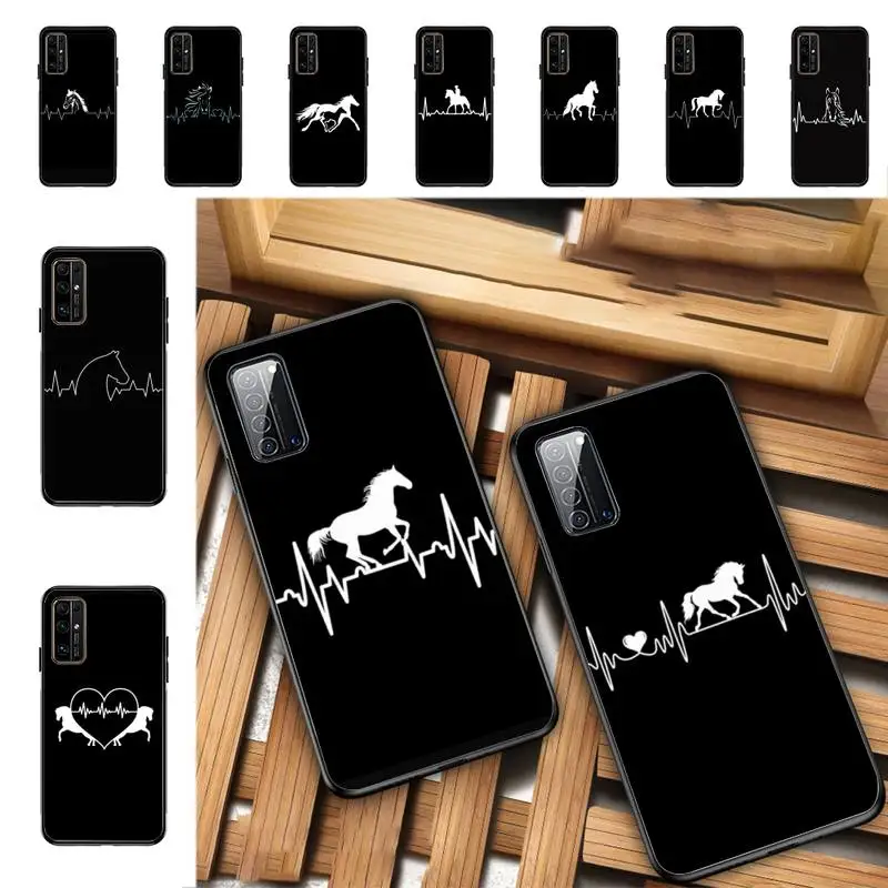 

Horse Heartbeat Phone Case for Huawei Honor 10 i 8X C 5A 20 9 10 30 lite pro Voew 10 20 V30