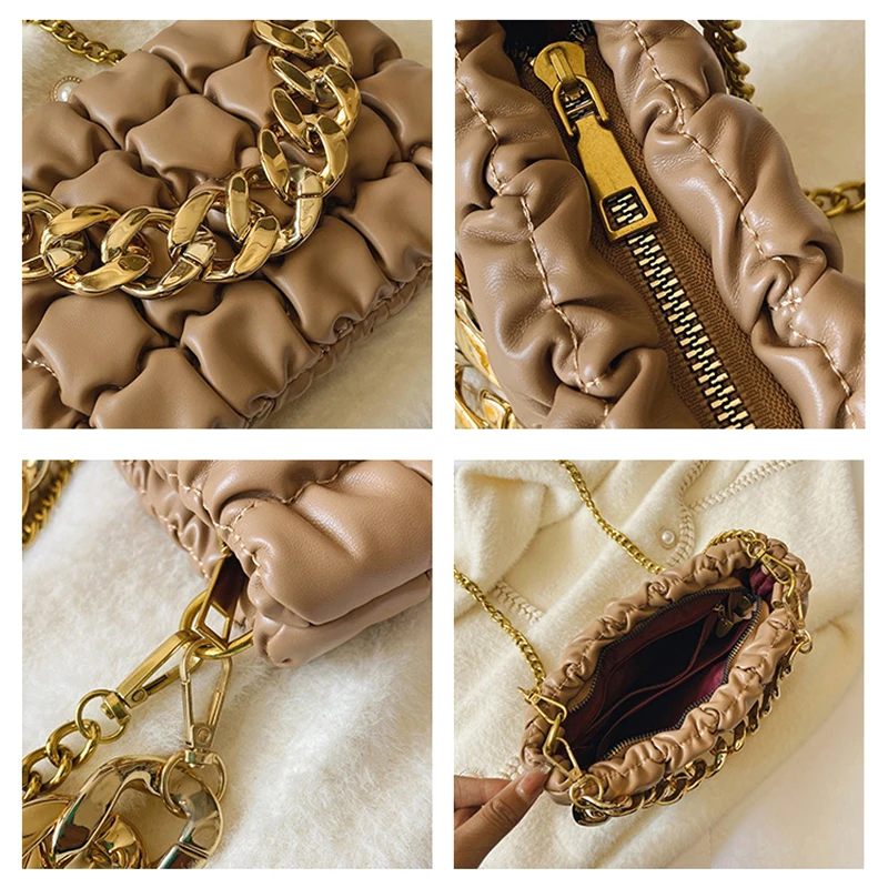 Новинка 2022 маленький клатч на цепочке сумки через плечо из искусственной кожи