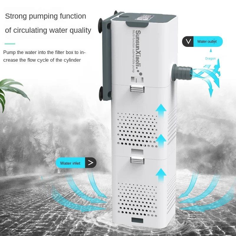 

Aquarium Filter Pump 4 In 1 Fish Tank Submersible Air Oxygen Internal Pump aquarium air pump Wave pump aquarium powerhead pump