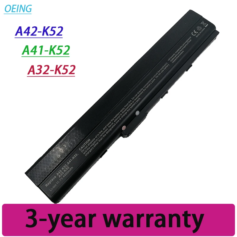 

9600mah New Laptop Battery for ASUS A32-K52 A31-K52 k52 A52 A52J X52F X52JB X52JC X52JE X52JG X52JK X52JR X52Jt X52JV k52j X52SG