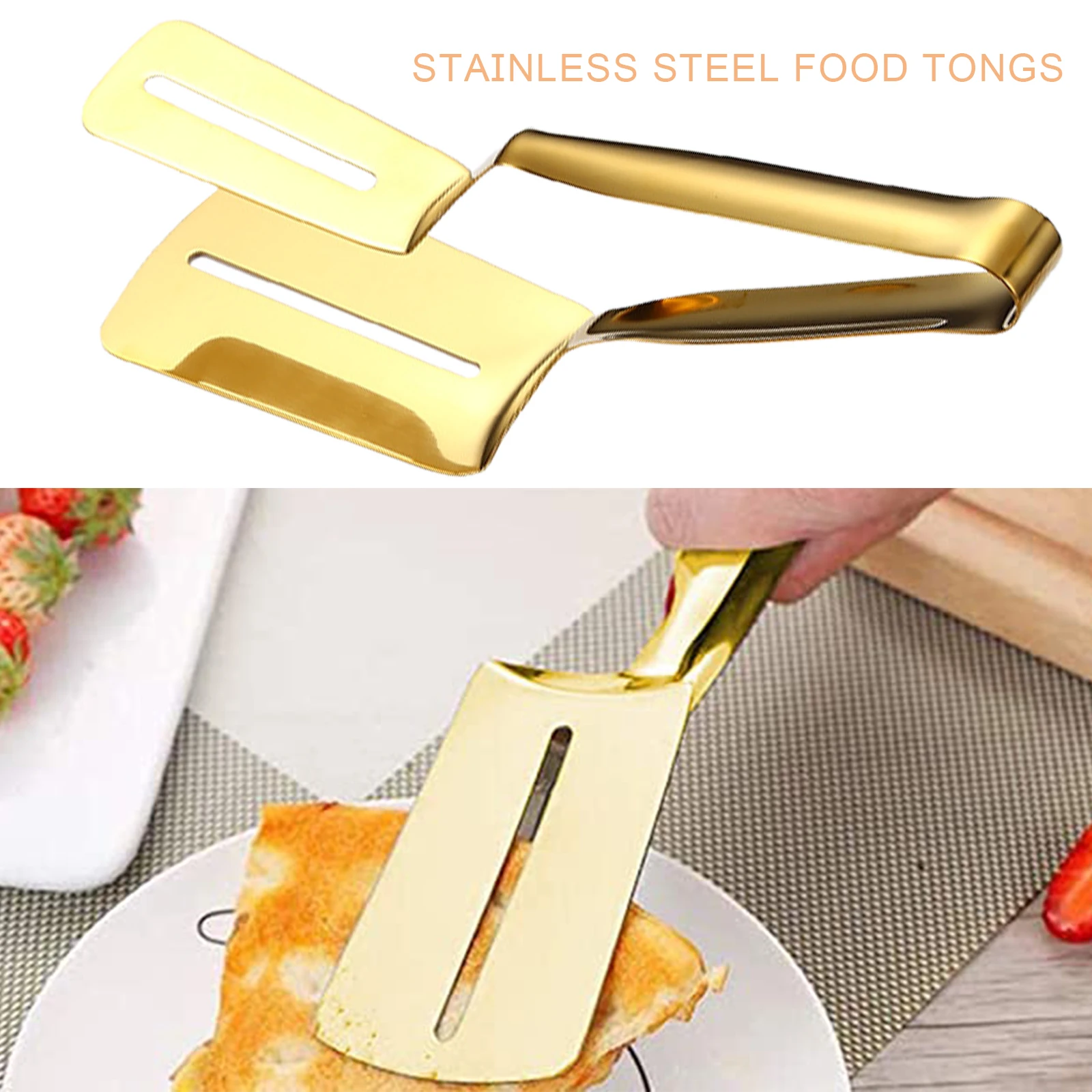 

Kitchen BBQ Bread Utensil Barbecue Tong Fried Steak Shovel Fried Fish Shovel Clamp Stainless Steel Kitchen Bread Meat Clamp