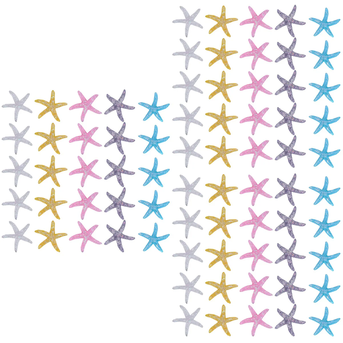 

75 pcs Aquarium Star Accessories Star Vase Filler Fish Tank Ornament Beach Party Favors Hanging Finger