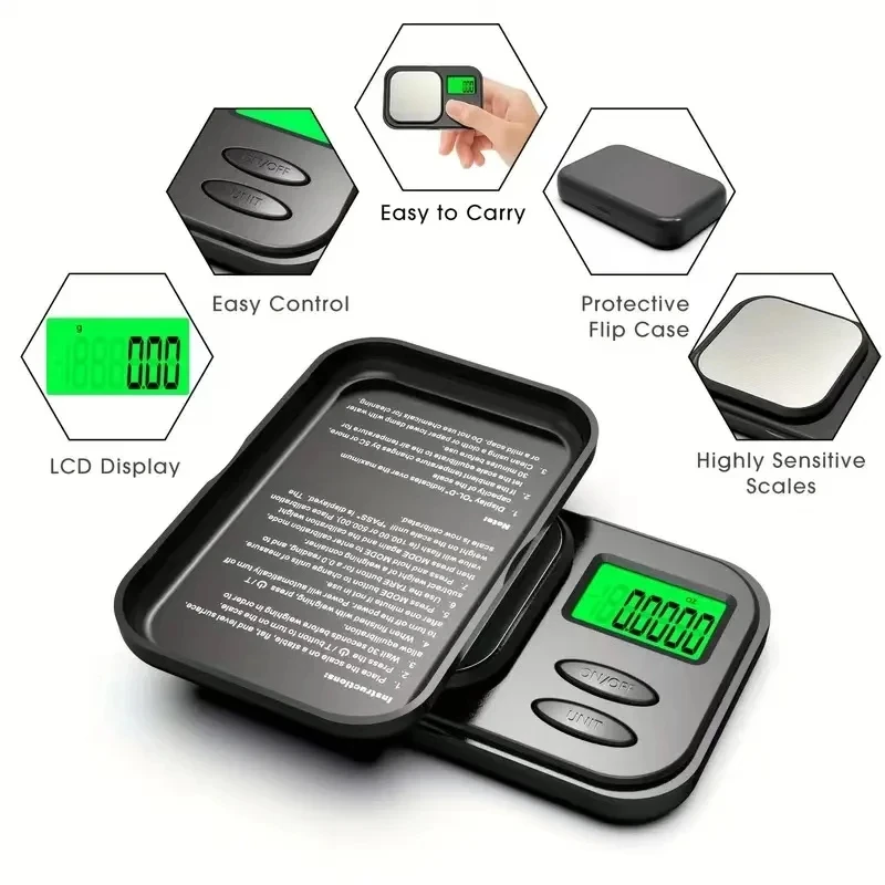 

Прецизионные карманные весы 1000 г х 0,1 г — цифровые весы для ювелирных изделий в грамах, унций/зерна с ЖК-дисплеем с подсветкой — мини-весы для путешествий
