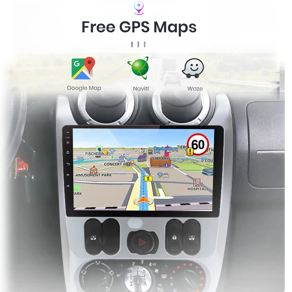 Автомагнитола 2DIN 4 + 64 ГБ Android мультимедийный плеер carplay GPS-навигация без DVD для Renault