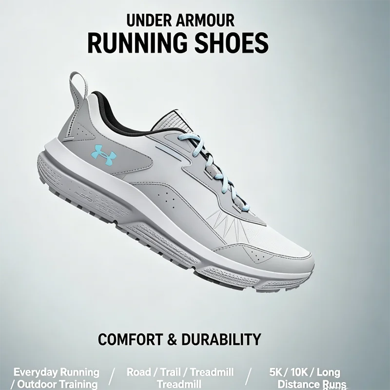 Фото Женские кроссовки Under Armour 3027180-100 для бега, легкие, прочные, дышащие, удобные, спортивные, 2026 год №1