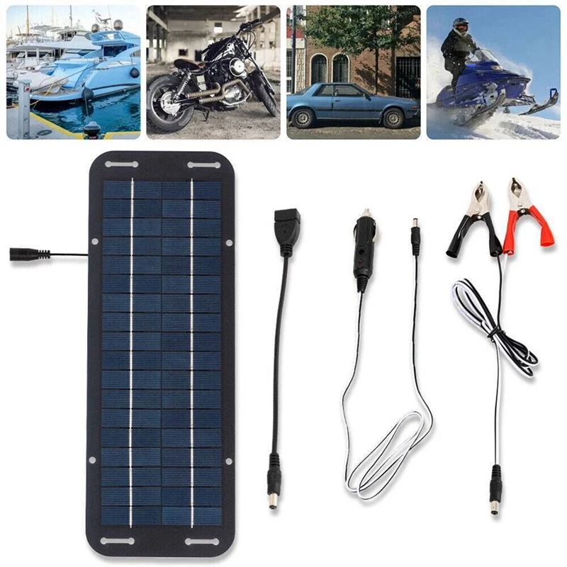 

12V 30W Portable Solar Panel Car Boat Power Solar Panel Battery Charger Maintainer For Car Motorcycle Tractor Boat RV