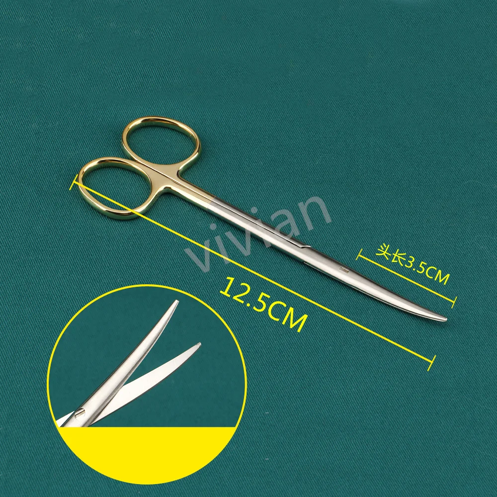 

TC НОЖНИЦЫ Метценбаума изогнутые тонкие ткани для резки миндалин, тупые узкие наконечники, набор для хирургических операций и гинекологических хирургических операций