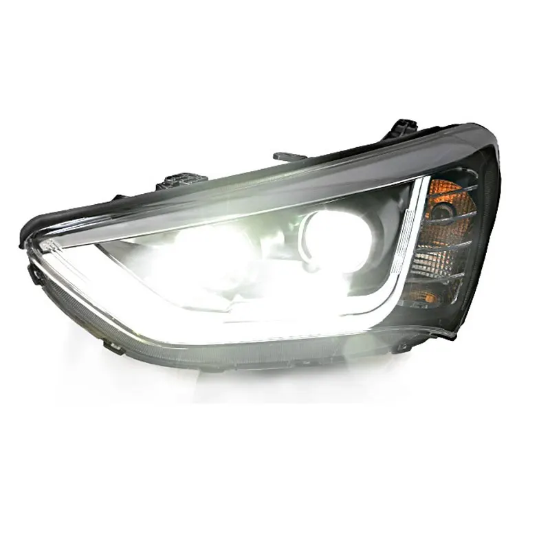 Светодиодные фары для Hyundai Sante FE IX45 2013-2016 светодиодные DRL динамические указатели