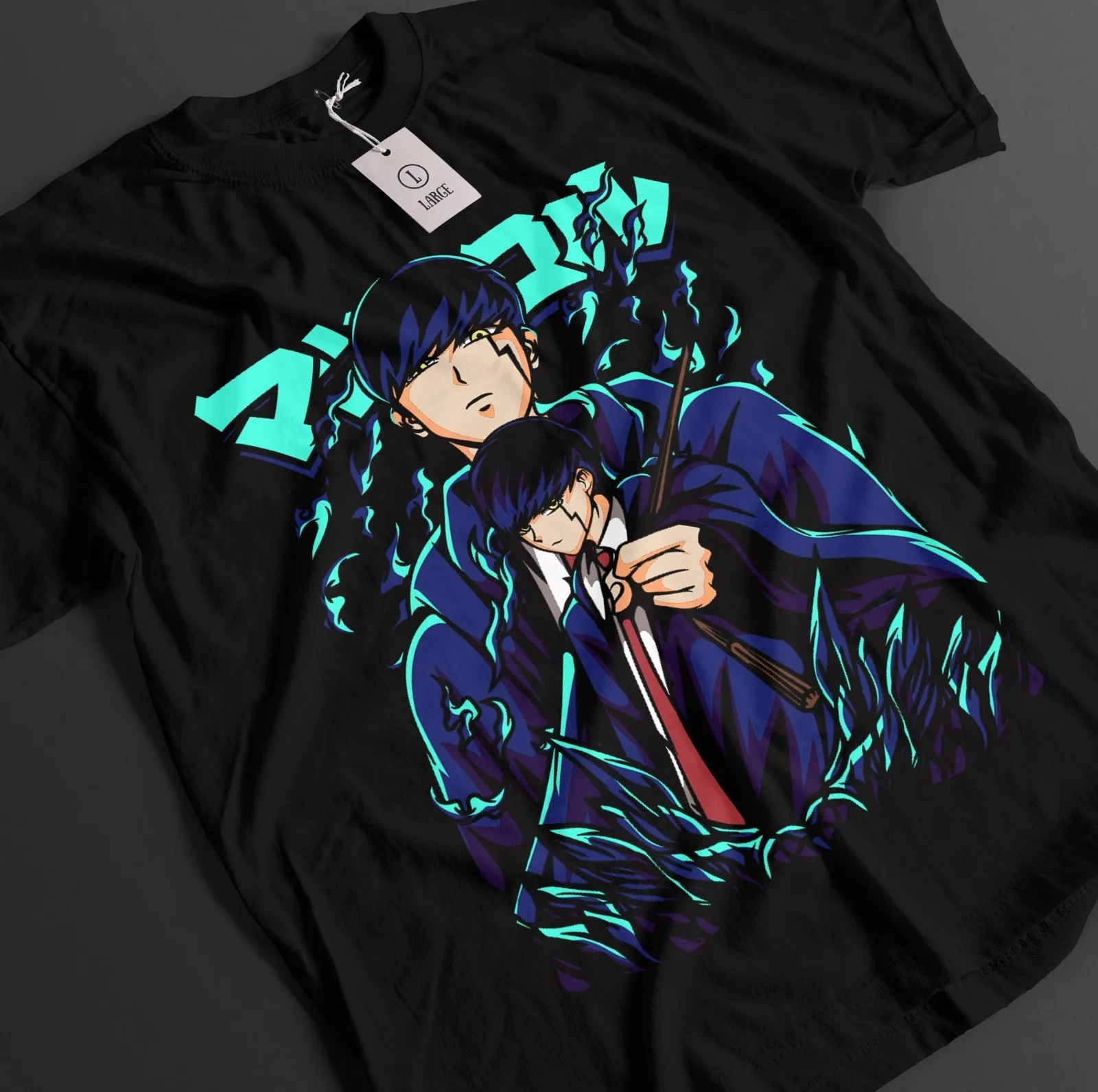 Фото Футболка Mashle, футболка Mash, футболка Lance, футболка в горошек, футболка Finn Manga Abyss Anime Rayne. №1