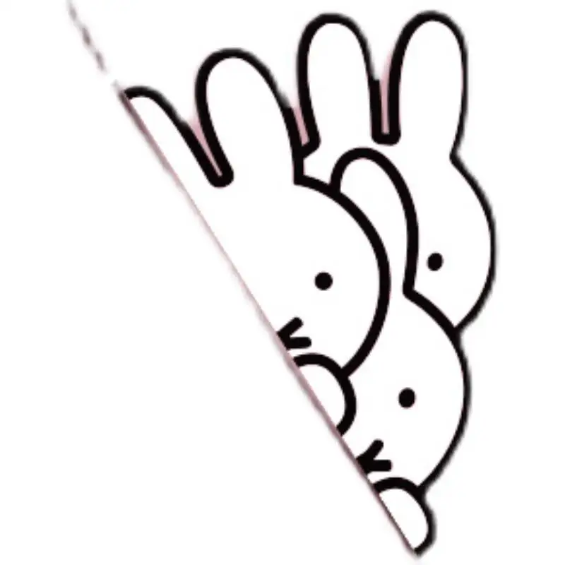 Фото Креативные аниме-наклейки Miffy Rabbit, водонепроницаемые наклейки для автомобиля и мотоцикла для украшения дверей/багажа, самоклеящиеся настенные рисунки с героями мультфильмов №5
