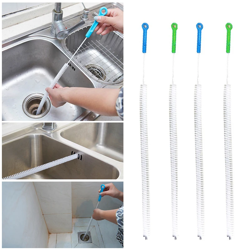 

Pipe Dredging Brush Bathroom Hair Sewer Sink Cleaning Brush Drain Cleaner Flexible Cleaner Clog Plug Hole Removal Free Bendable