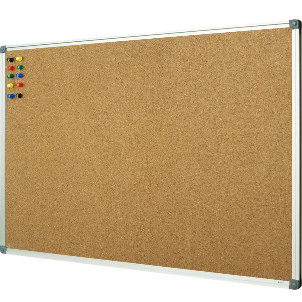 

Cork Board Bulletin Board, 48" x 36", Silver Aluminum Frame
