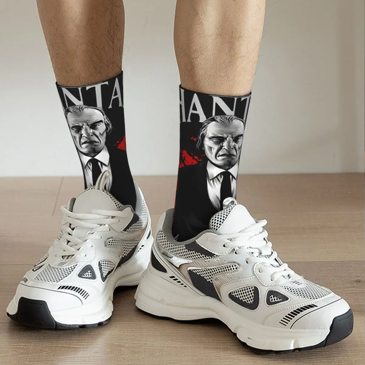 Носки мужские компрессионные забавные сумасшедшие с ножом винтажные принтом в