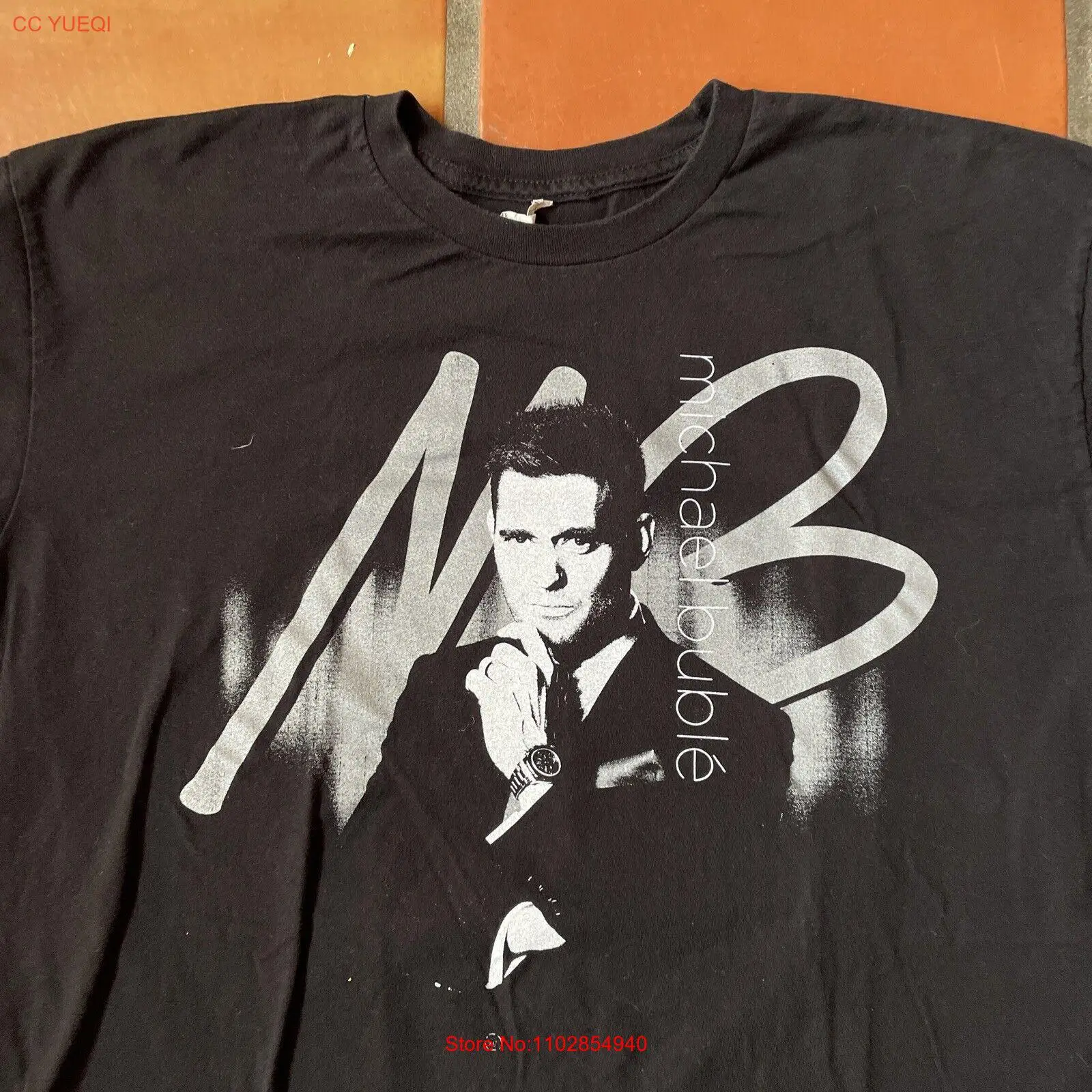 Мужская черная футболка с коротким рукавом ALSTYLE APPAREL XL MICHEAL BUBLÉ TORONTO 2014.