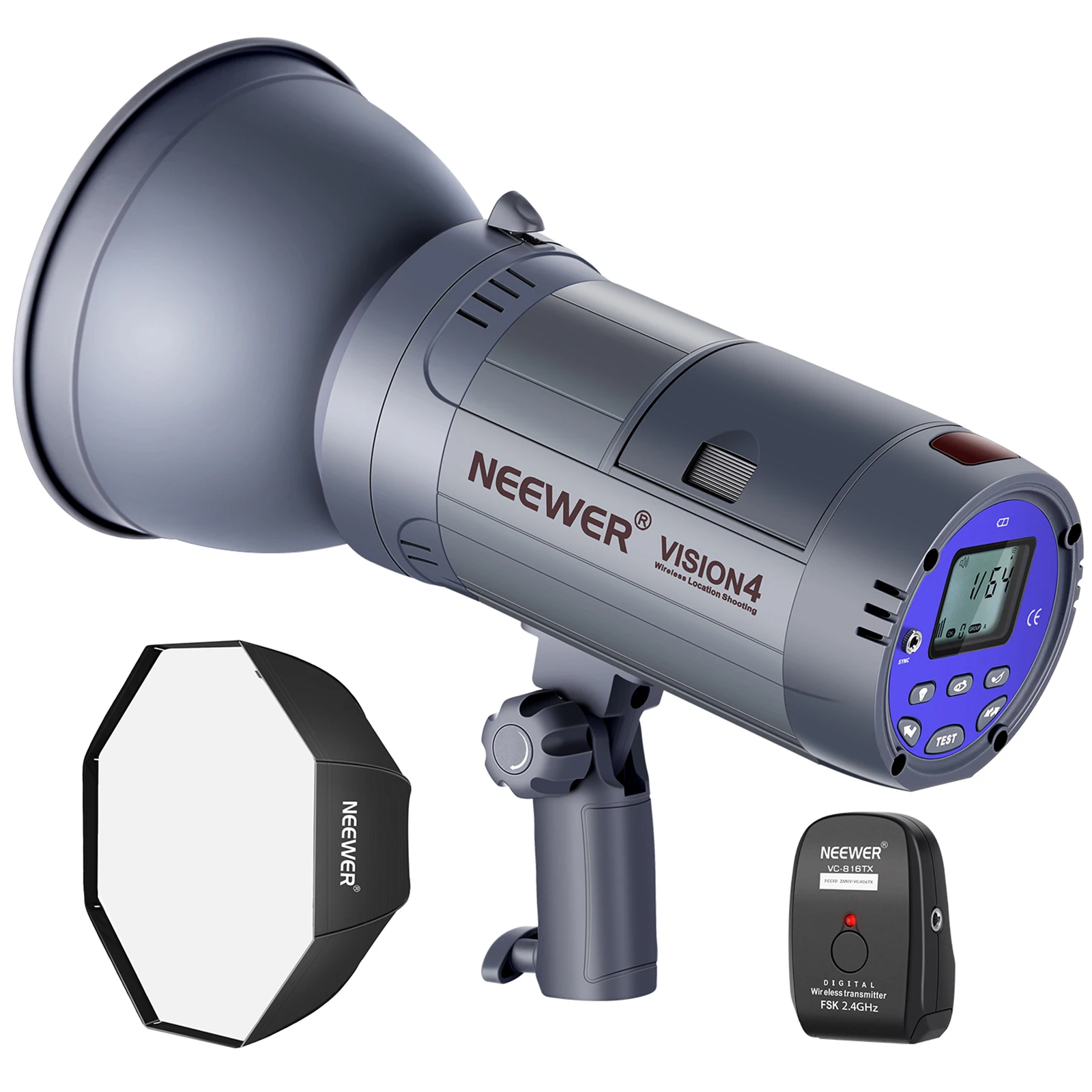 

Neewer Li-ion Battery Powered Outdoor Studio Flash Strobe (Full Power flashes with 2.4G System, Trigger included), Bowens Mount