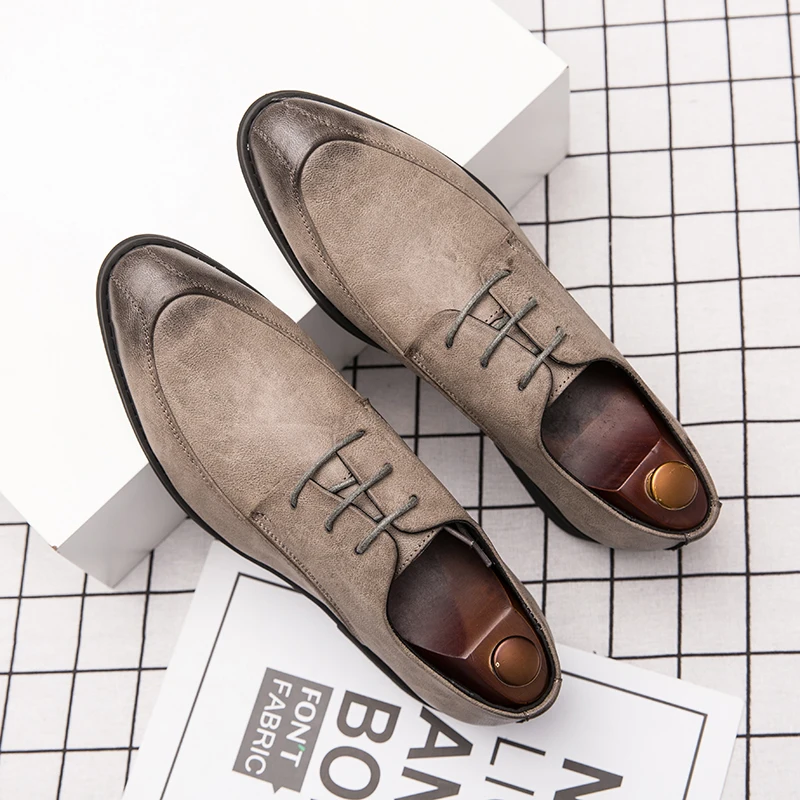 Туфли Misalwa мужские классические оксфорды искусственная кожа брендовые для