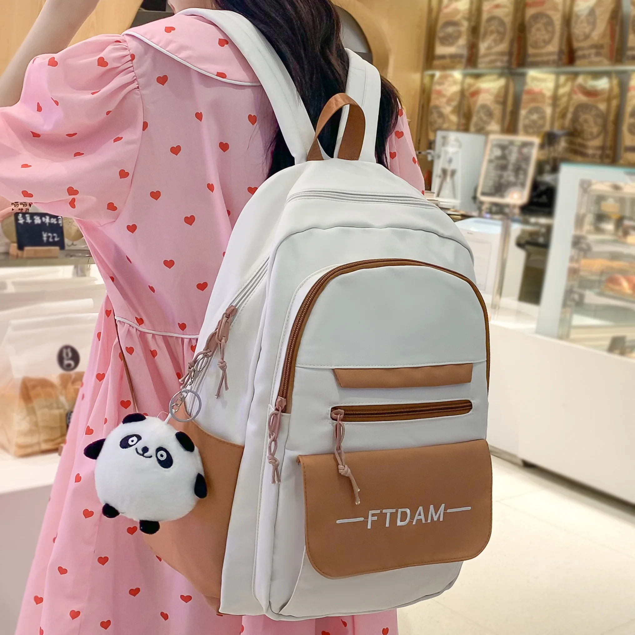 

Lady Harajuku Student Bag Girl Travel Book Backpack Trendy Female Laptop Leisure College Backpack Fashion Women Nylon School Bag