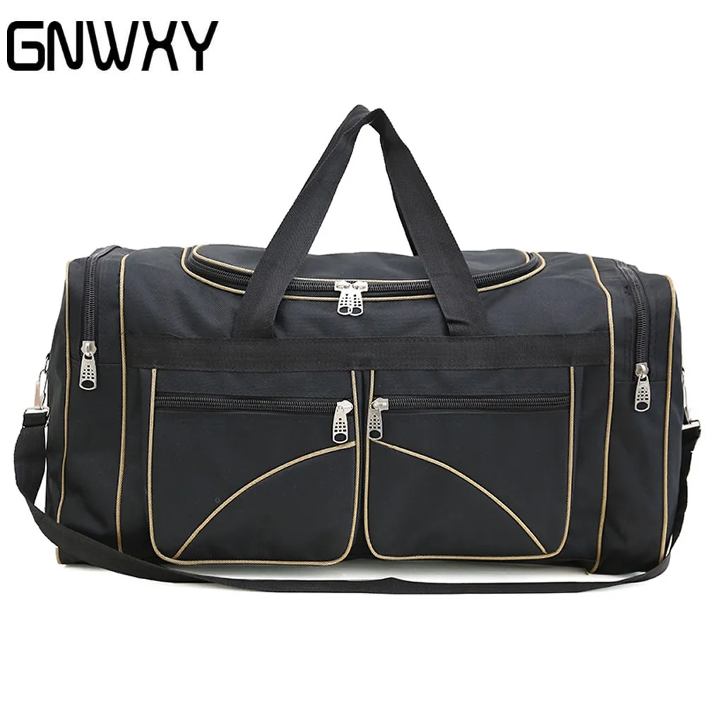 Simple Fashion Unisex Luggage Bags Foldable Sports Bag Waterproof Large Capacity Hand Crossbody Bag Overnight Weekend Travel Bag