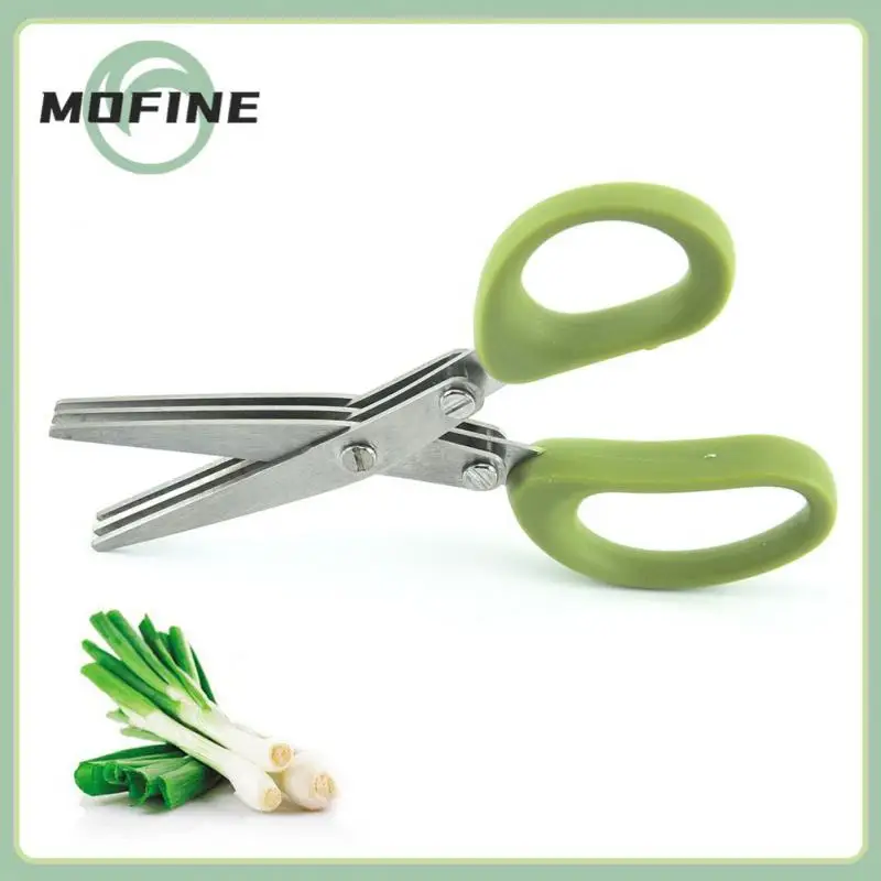 

Stainless Steel Herb Spices Scissors Convenient With Safe Cover Multifunctional Vegetable Meat Shear Cooking Supplies