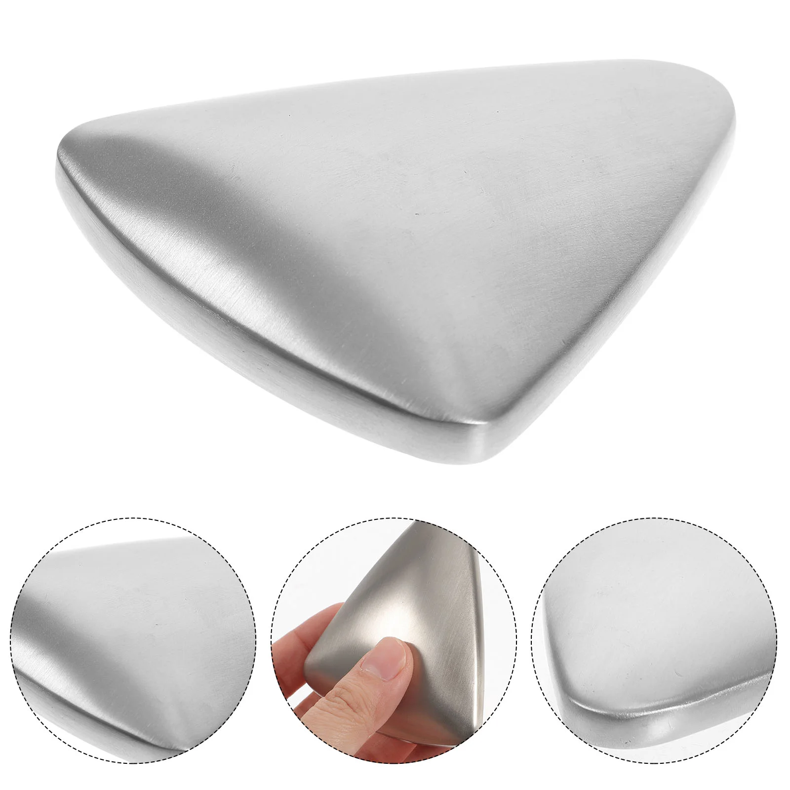 

Stainless Refrigerator Soap Metal Triangle Shape Odor Remover Bar Soap Hand Soap Random Style