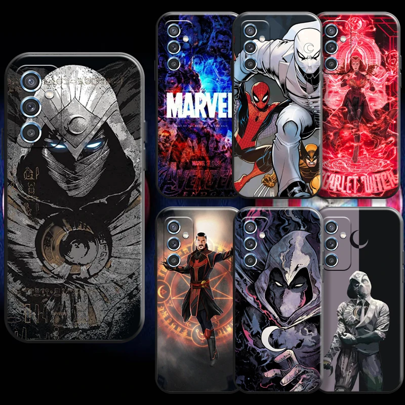 

Marvel Logo Black White Comics For Samsung A20 A21 A22 4G 5G Phone Case Coque Liquid Silicon Funda Silicone Cover Back