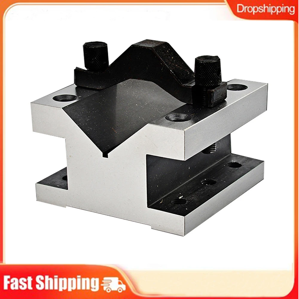 Зажим V-образный блок с зажимом 35x35x30 мм заземление закаленная сталь соответствие измерения фрезерный станок высокое качество